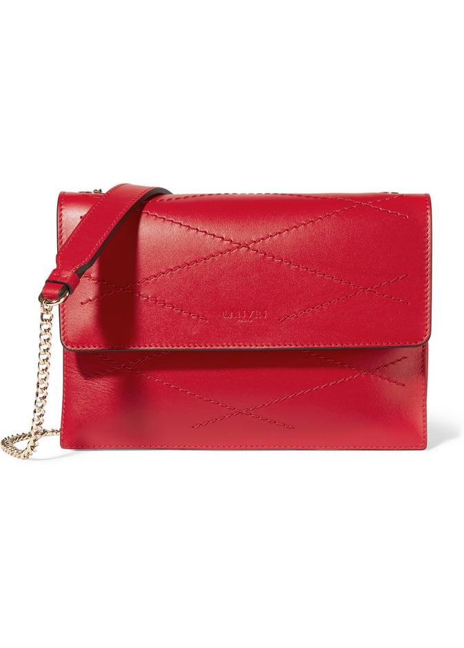  شنطة كتف حمراء من لانفان Lanvin