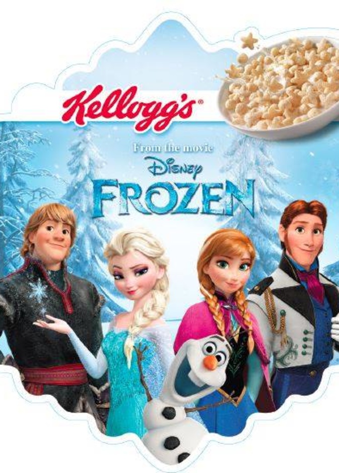 فيلم FROZEN هدية "كلوقز" "وديزني" للأطفال على  وجبة الفطور