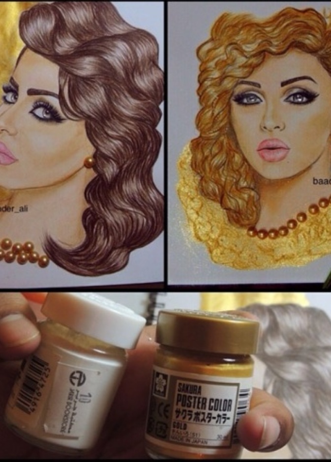 بالصور: عراقي يرسم نجمات العرب بمستحضرات التجميل