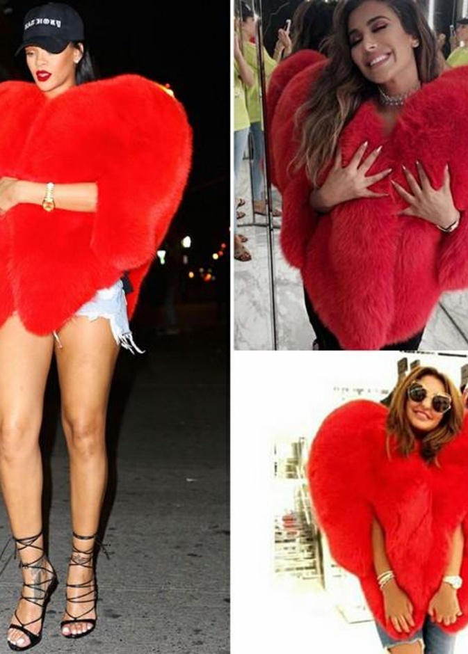 شذا حسون وريهانا وهدى قطان بمعطف سان لوران