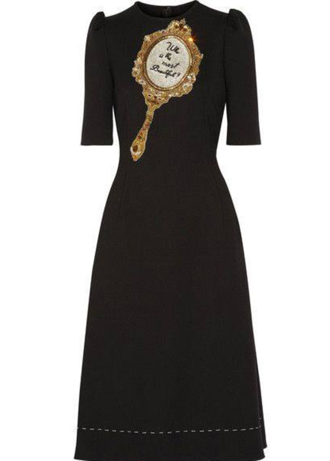Dolce & Gabbana فستان أسود متوسط الطول من 