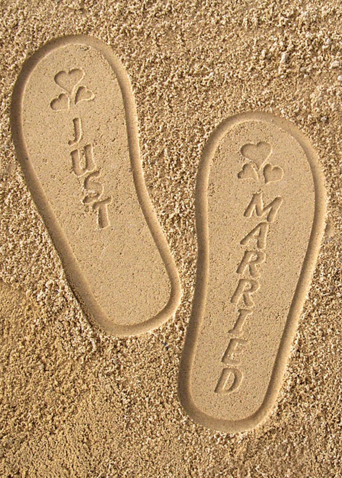 “Just Married” Flip flops للعروس  