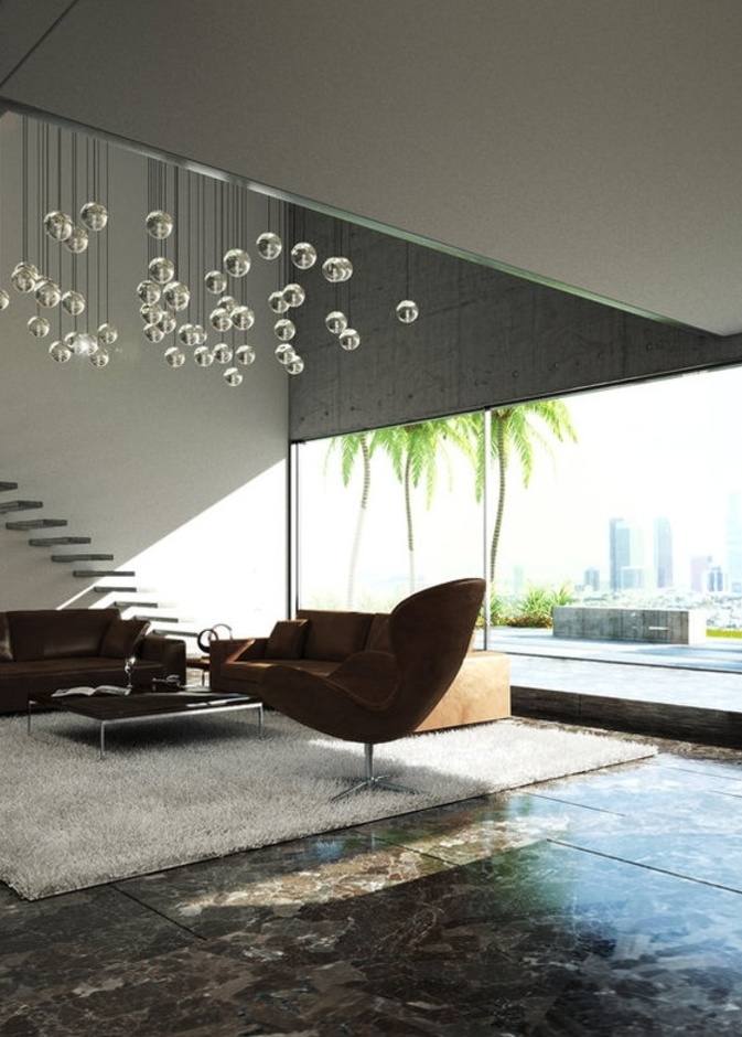 منزل عصري بواجهه من الزجاج