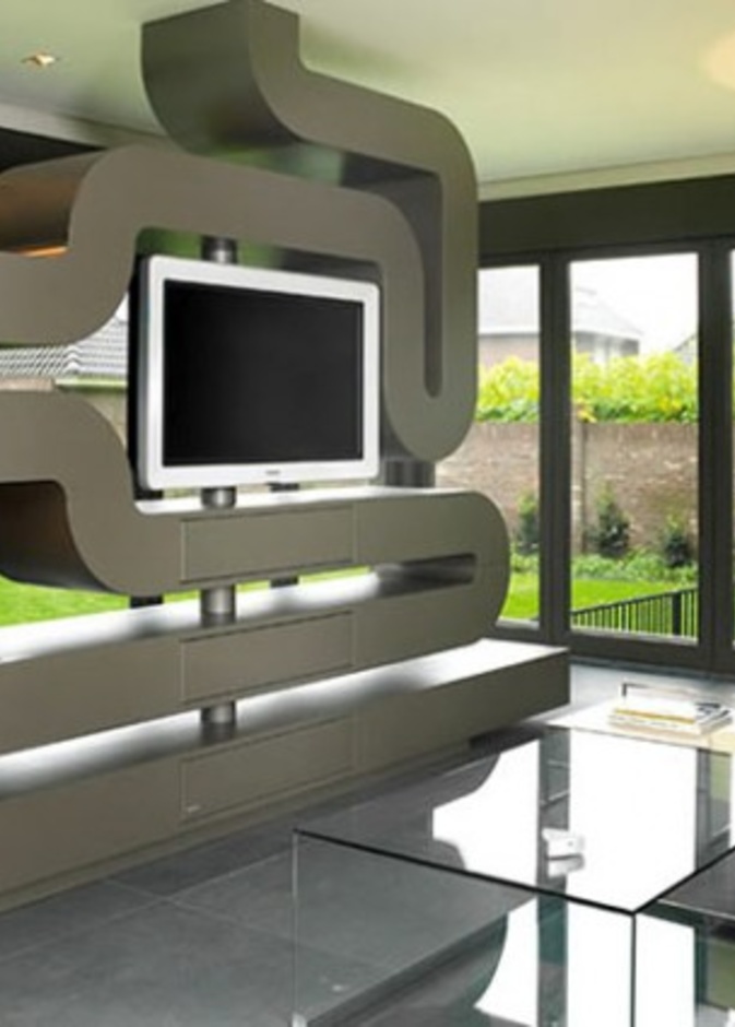 غرفة معيشة لمحبي التكنولوجيا