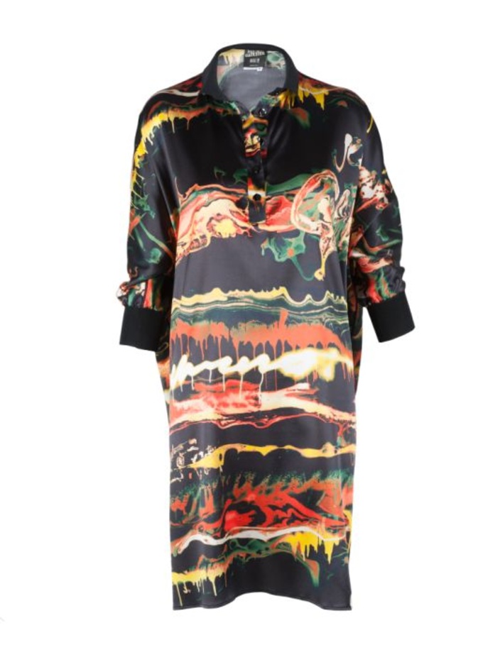 Jean Paul Gaultier shirt-dress in glitter print