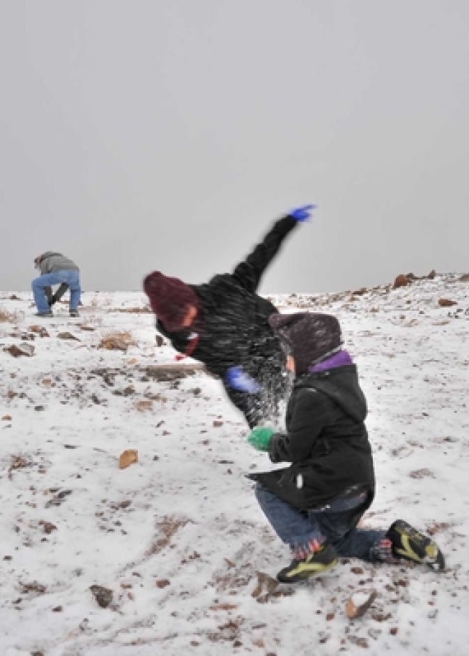 استمتاع بالثلج