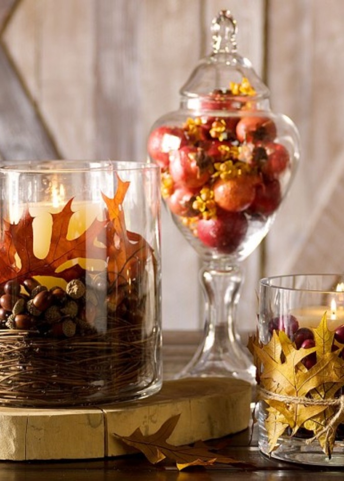 لمسة رومانسية خريفية في الشموع
