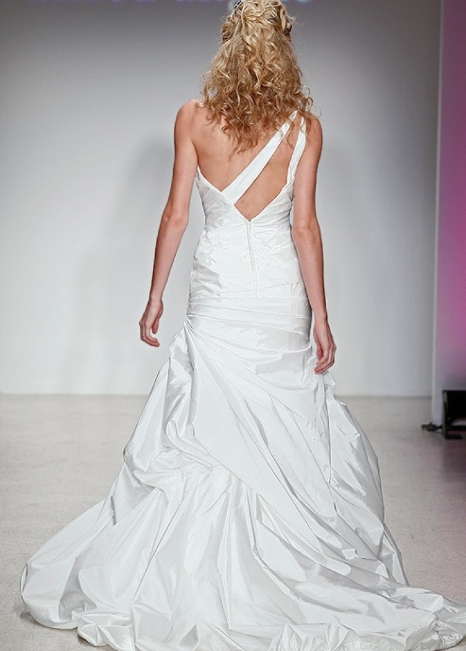 One shoulder wedding dress from Alfred Angelo, Spring 2013