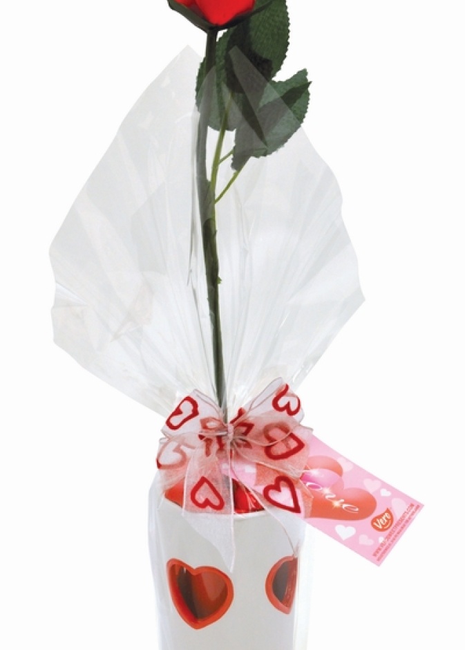 Vero Sweets Chocolates heart vase glass