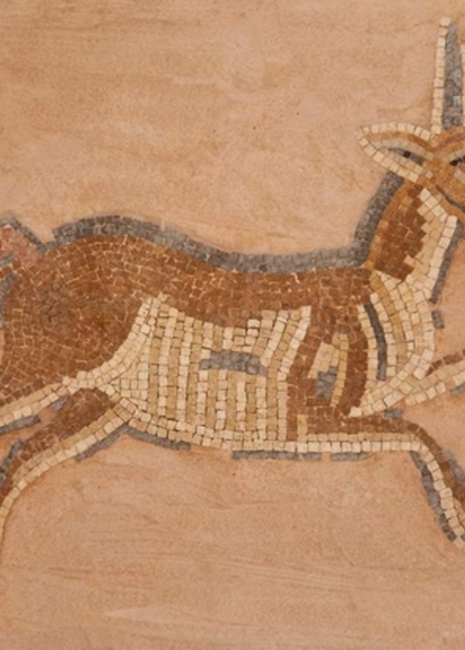 A mosaic in Madaba, Jordan.