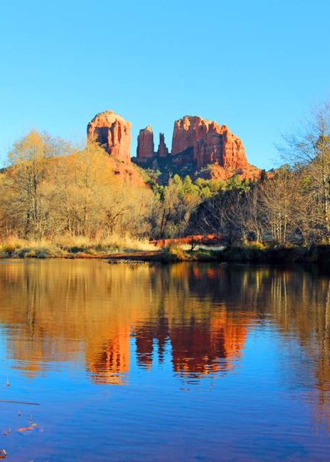 A view of some of the red rocks in Sedona, Arizona, USA