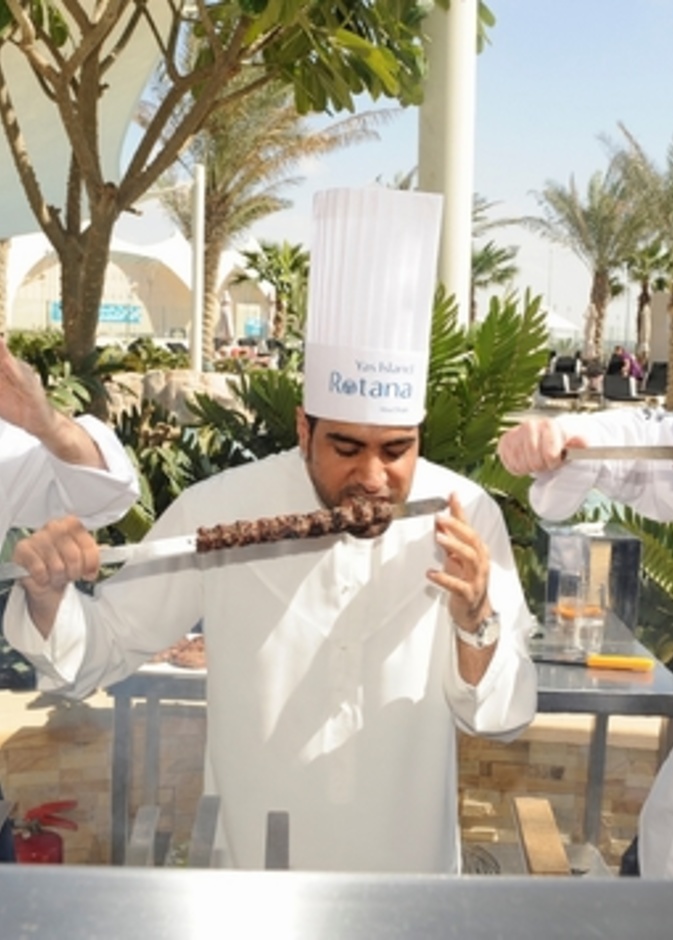 Camel Kofta - (from left) Chef Jason Black, Omar Al Kaabi and Chef Darren Andow