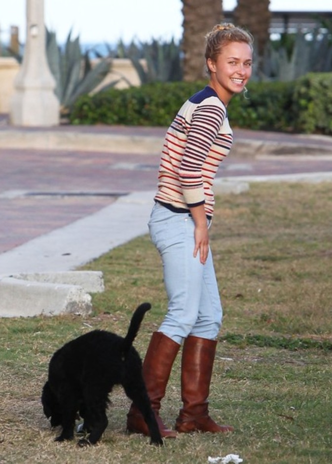 Hayden Panettiere مع كلبها في ميامي
