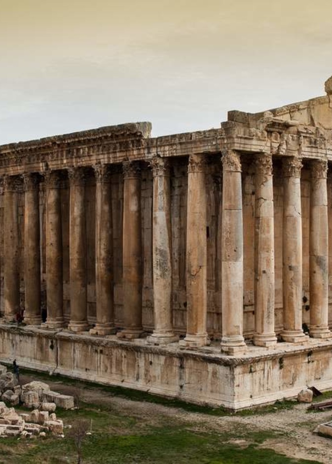 The roman Temple of Bacchus in Baalbek, Lebanon