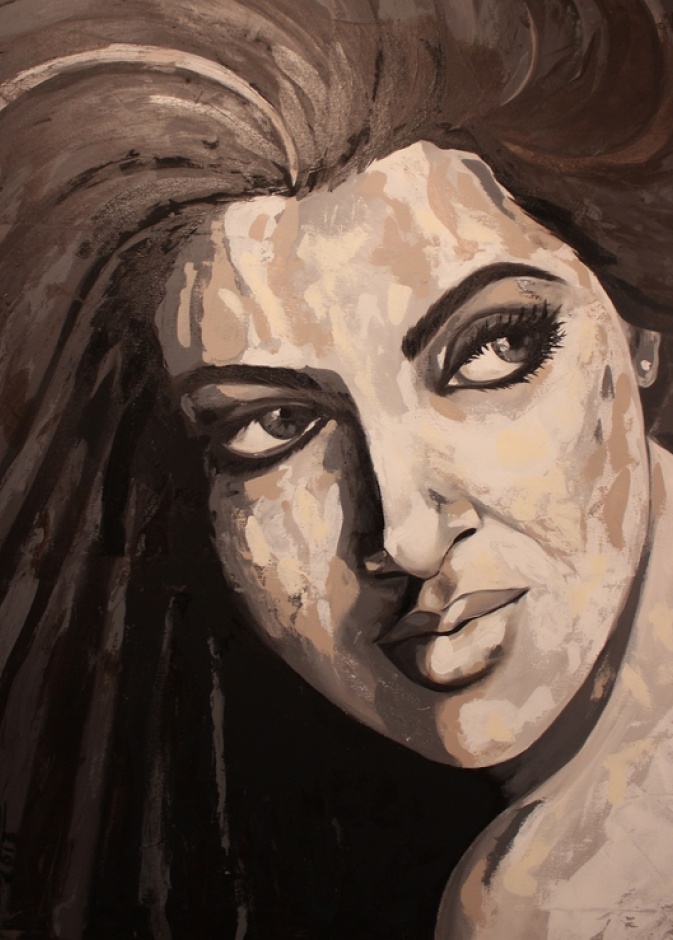 لوحة للفنانة ندى بخاري