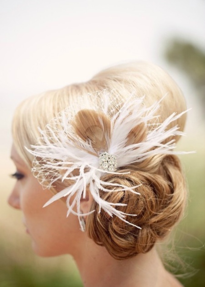 الريش اكسسوار الشعر