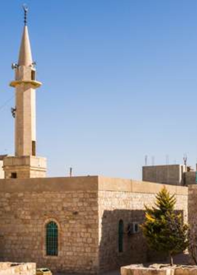 A small mosque near the old crusaders castle of Karak in Jordan
