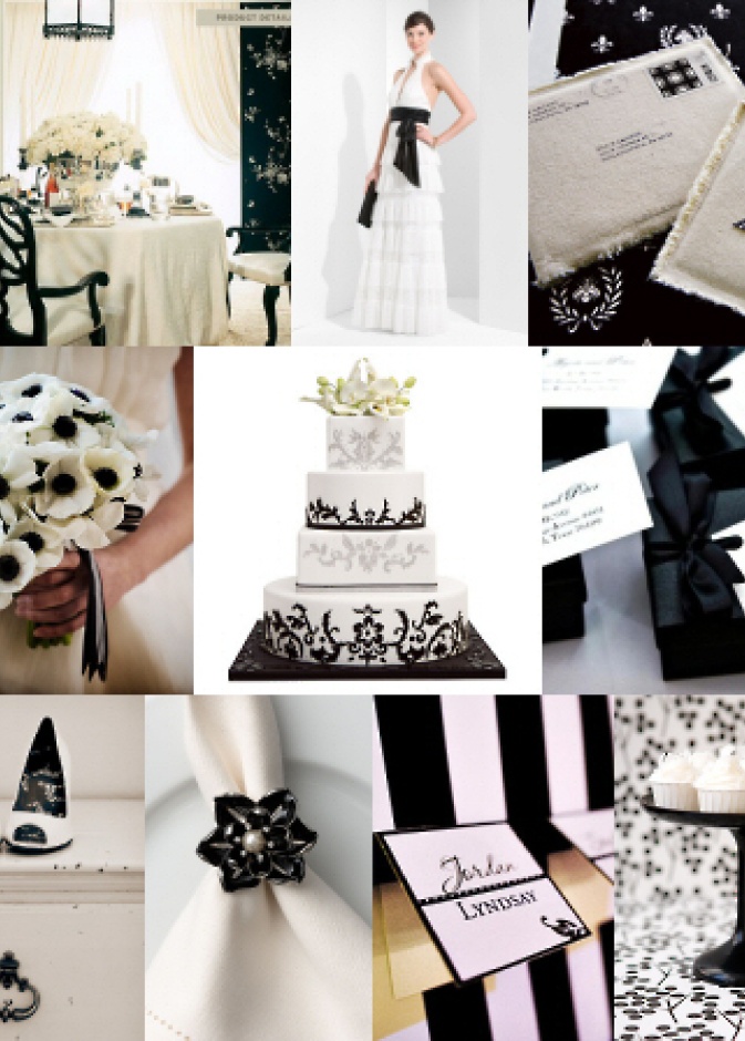 زفاف الأسود والأبيض