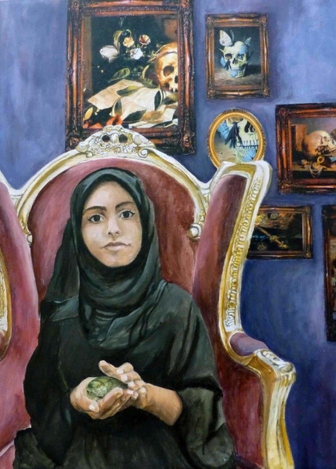 من لوحات المعرض
