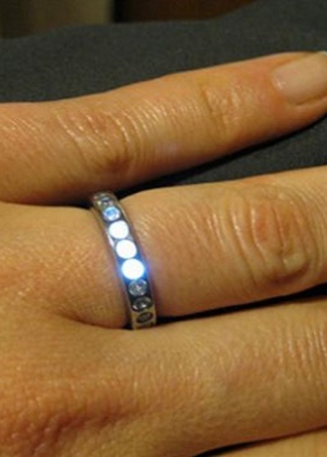 طريقة مبتكرة للتقدم بخاتم الكتروني مضيء