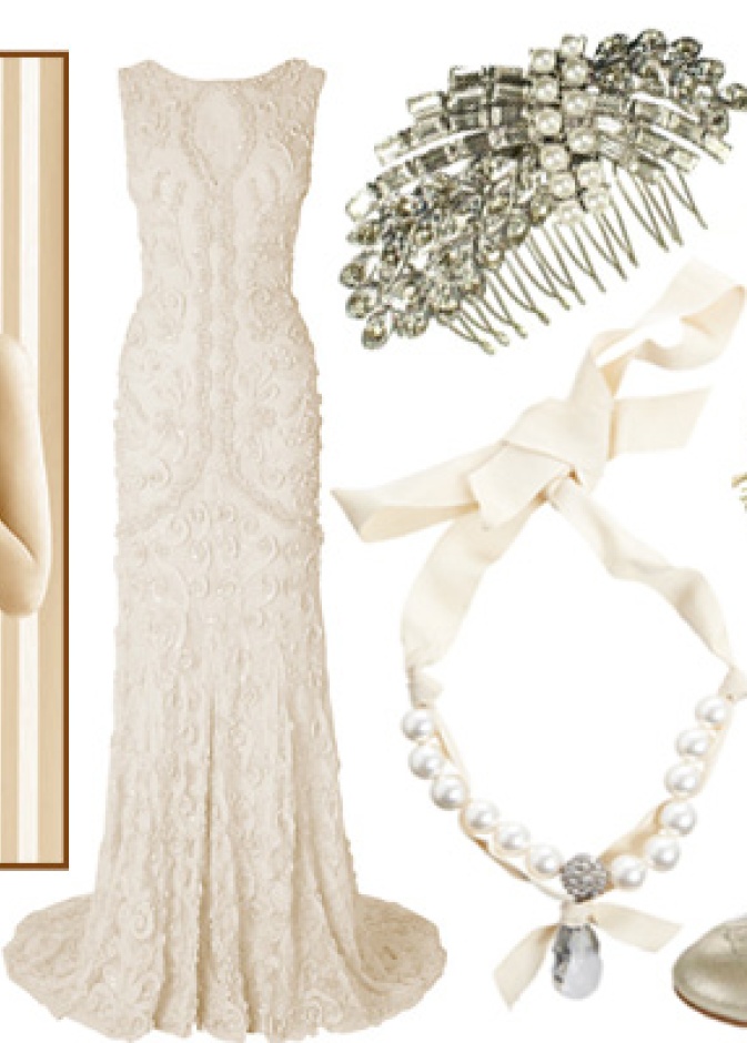 إطلالة للزفاف مستوحاة من العشرينات