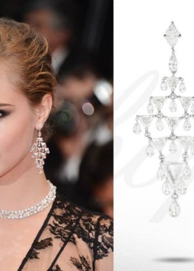 السوبرموديل كارا ديليفين وأجمل طقم ماسي من Chopard