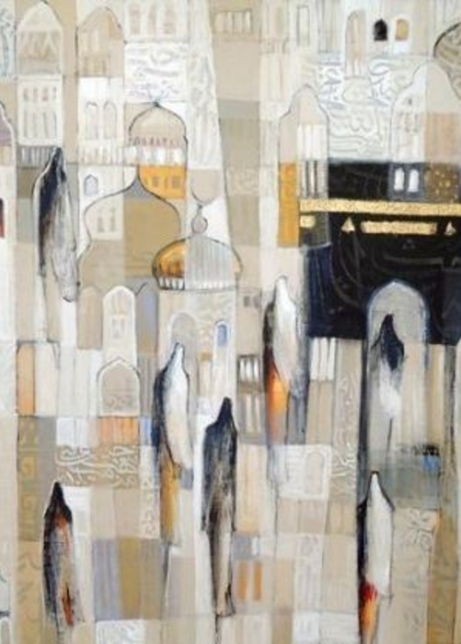 احدى لوحات الفنانة منال باحنشل