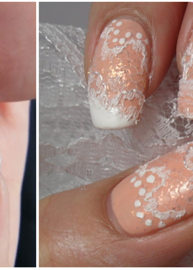 أظافر الدانتيل لعروس غاية في الأناقة