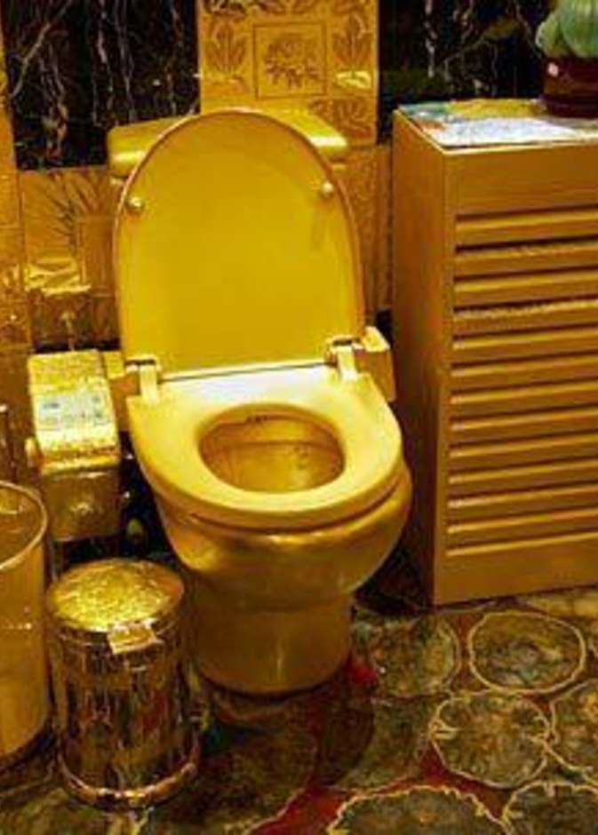 مراحيض من الذهب