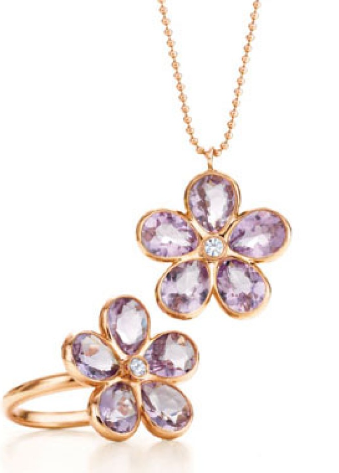 Tiffany pendant, and ring