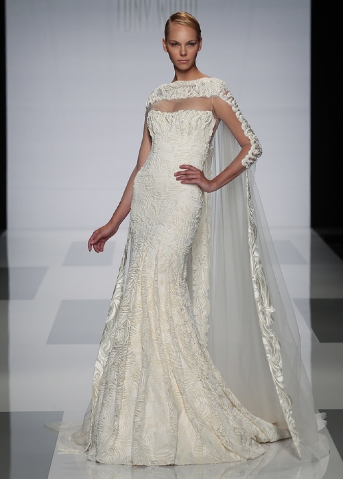 الرقي والانوثة في فستان زفاف طوني ورد