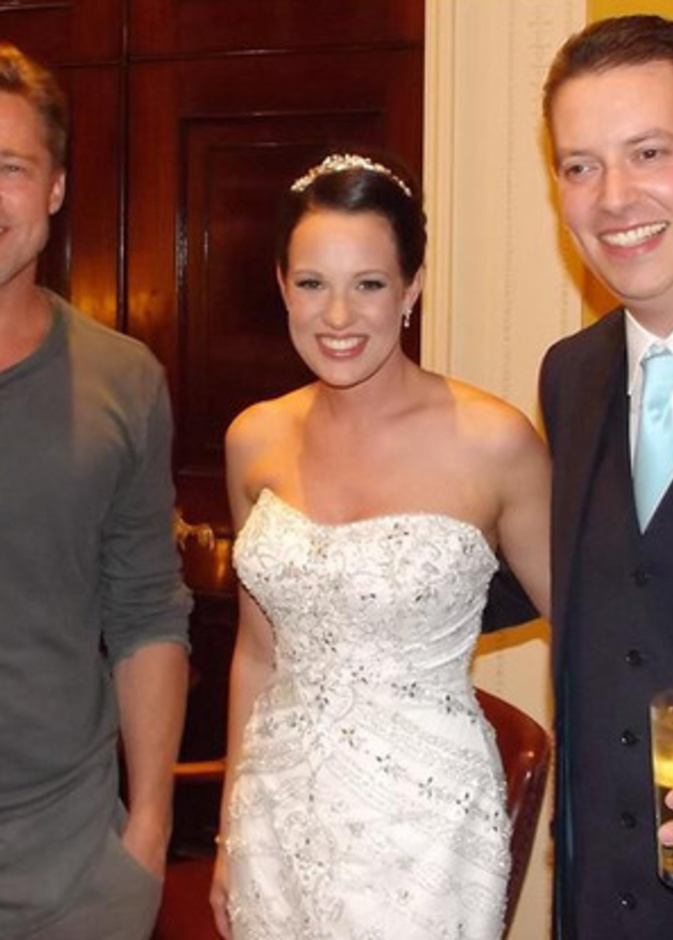 حلم عروس بريطانية يتحقق بوجود براد بيت