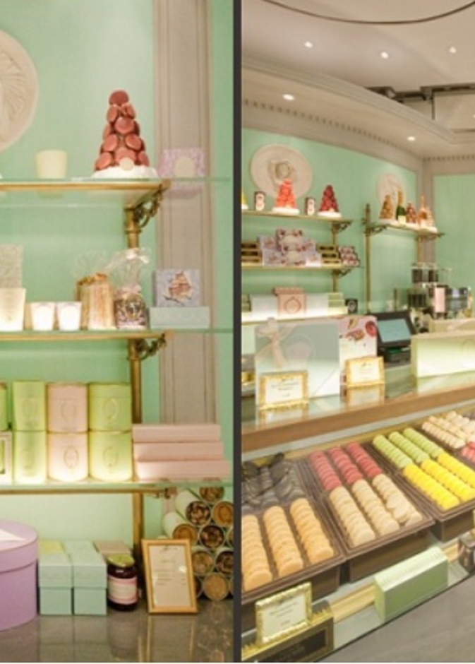 مقهى لا دوري في دبي مول... صفوف مغرية من الماكارون اللذيذ