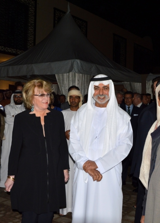 الشيخ نهيان مع سفير ألمانيا وحرمه وفرج بن حمودة