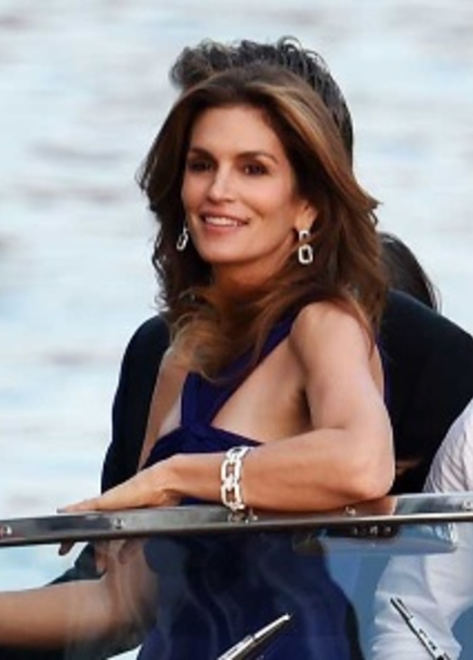 سندي كرافورد تتزين بجواهر من تصميم هاري وينستون