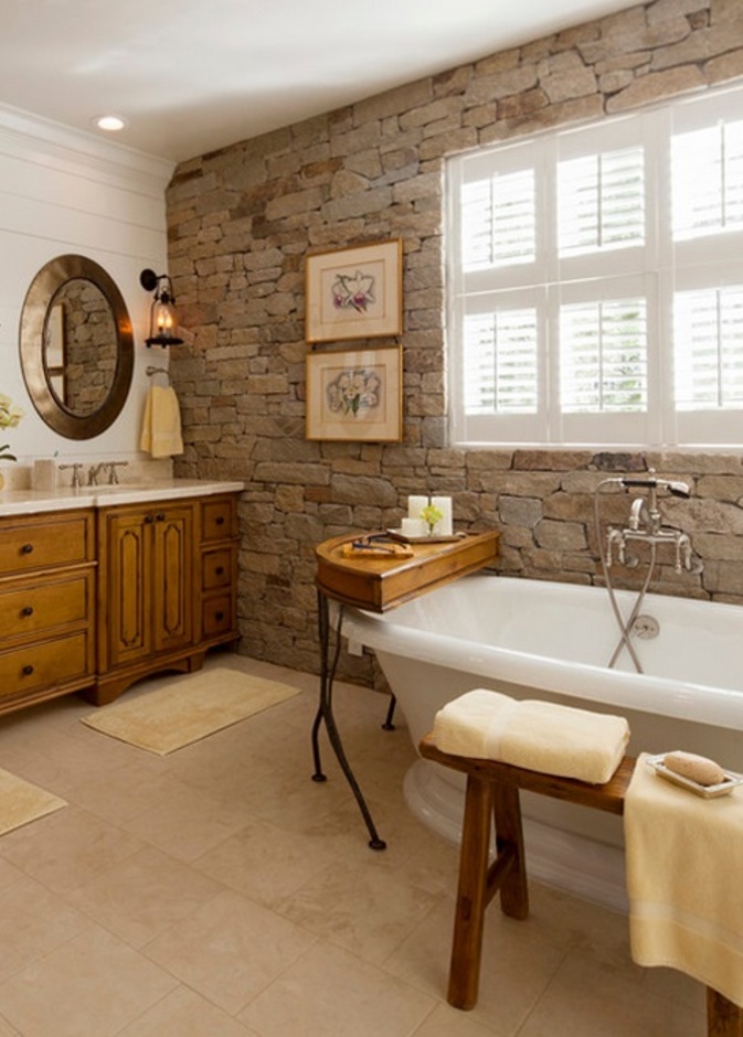  يضيف الديكور الحجري لمسة من الطبيعة على المنزل