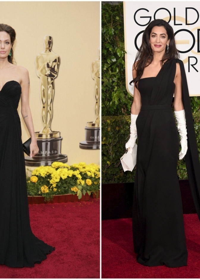  تألقت كلاً من أنجيلينا جولي وأمل كلوني في فساتين باللون الأسود