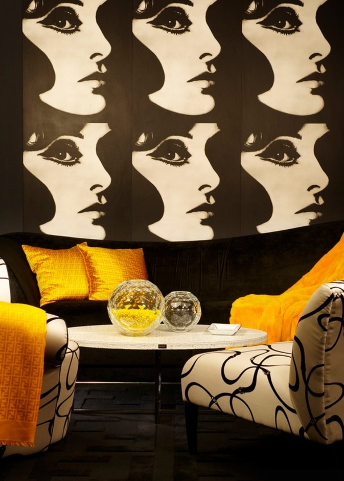 غرفة معيشة مميزة من فندي Fendi 