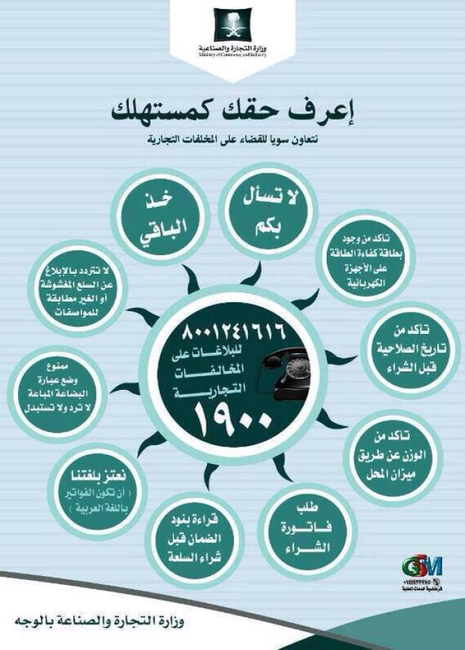 من طرق توعية وزارة التجارة لتوعية المستهلك بحقوقه