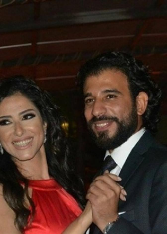 المخرج المسرحي أمير اليماني وخطيبته الفنانة أمل مطاوع