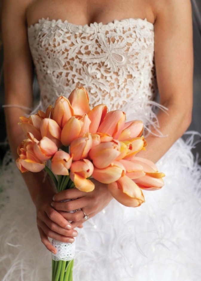 سنتربيس رائعة من زهرة التوليب تزين طاولات زفافك