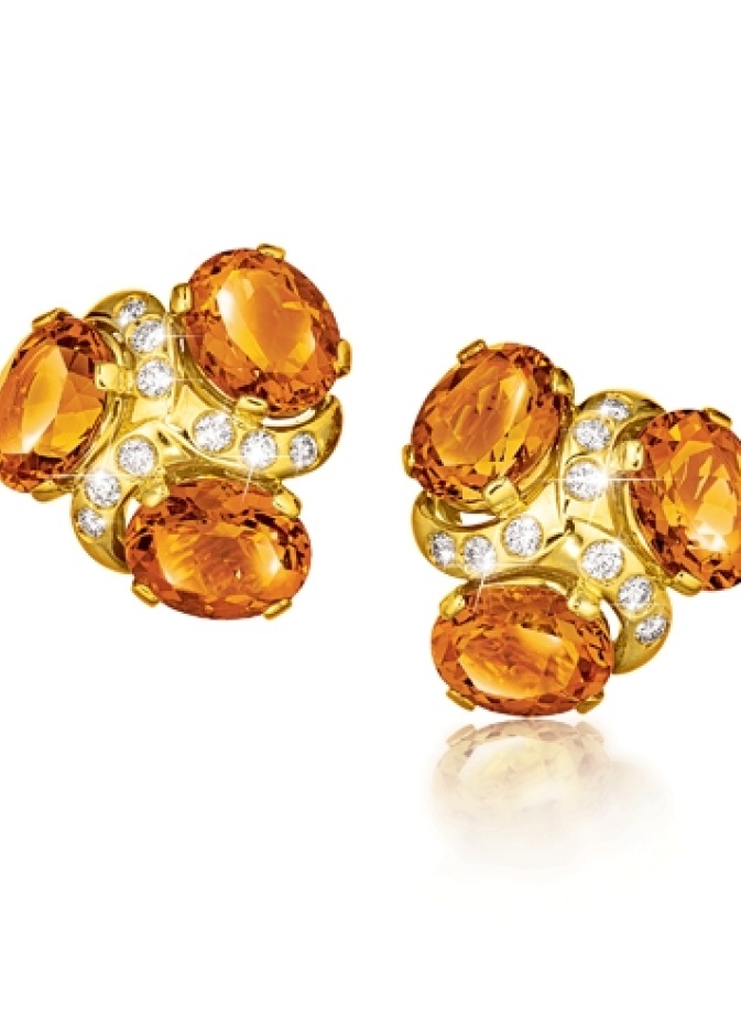 أقراط Three Stone من فيردورا Verdura