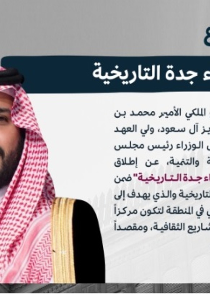 ولي العهد يُعلن إطلاق مشروع "إعادة إحياء جدة التاريخية"