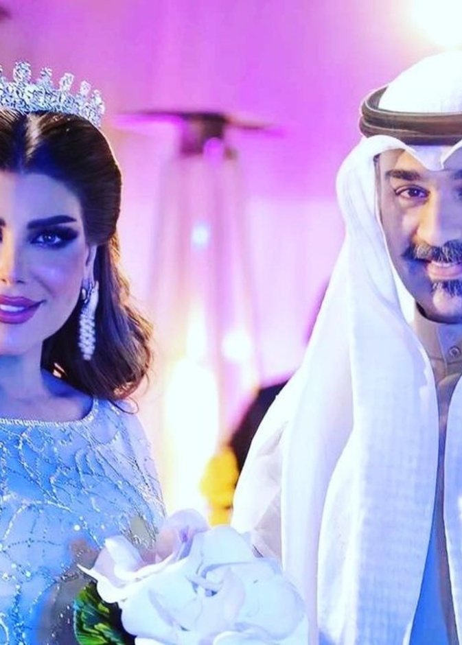 إلهام الفضالة وزوجها شهاب جوهر