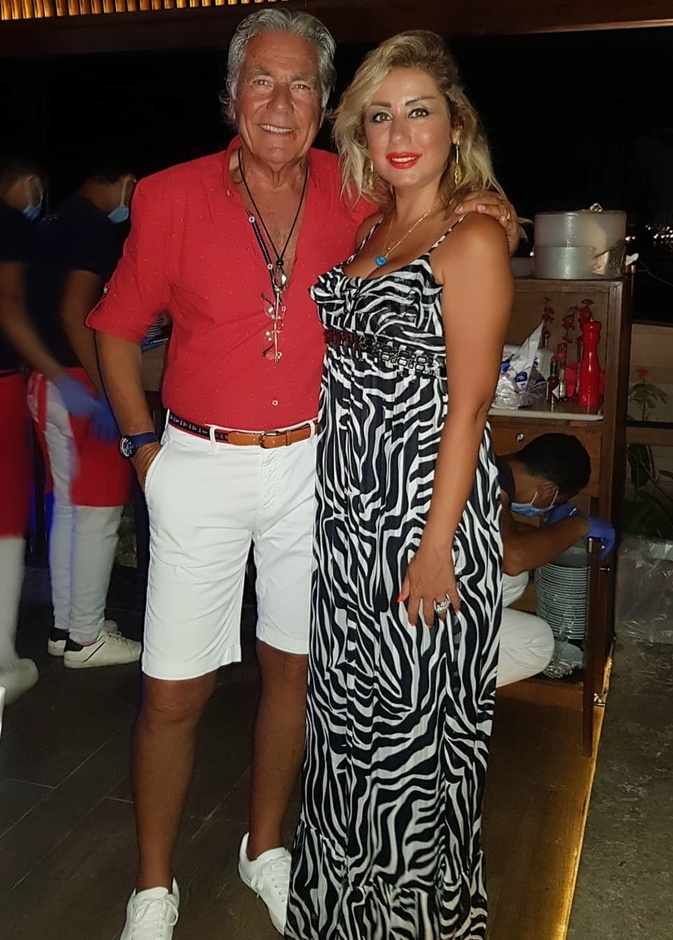 الفنان مصطفى فهمي وفاتن موسى 