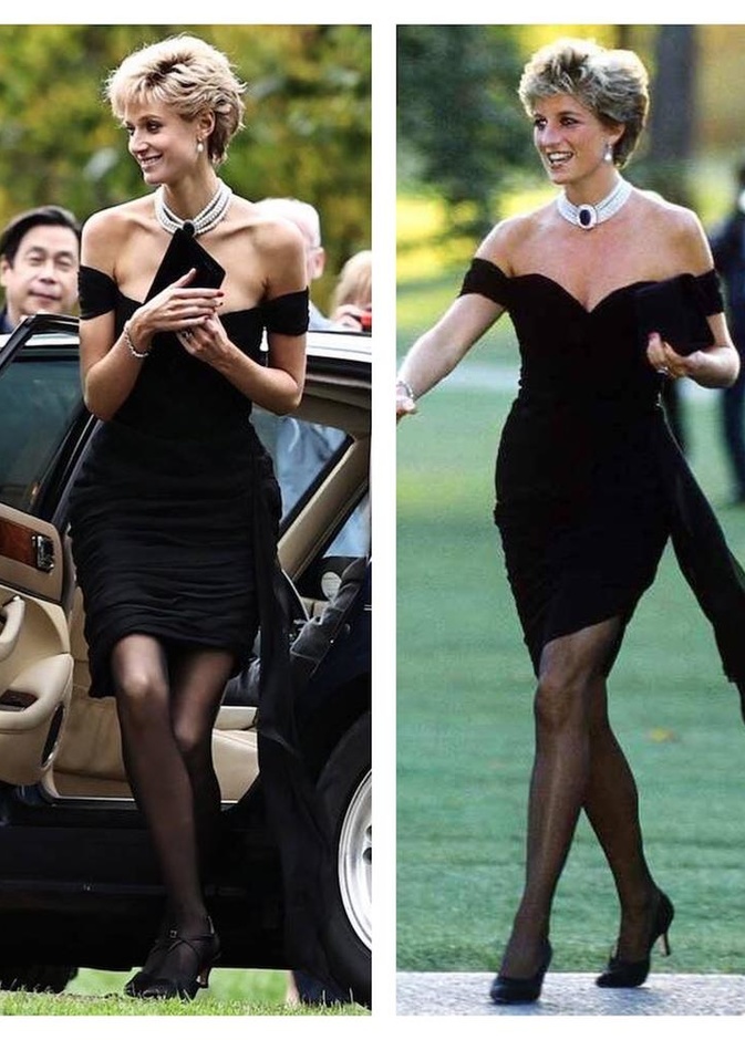 إعادة إحياء أناقة الراحلة ديانا بفستان السهرة الأحمر الحيوي