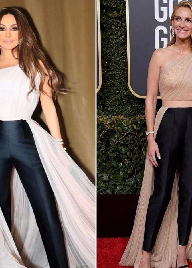 صور إليسا تكرر نفس إطلالة جوليا روبرتس من الـ2019 فهل تفوقت عليها