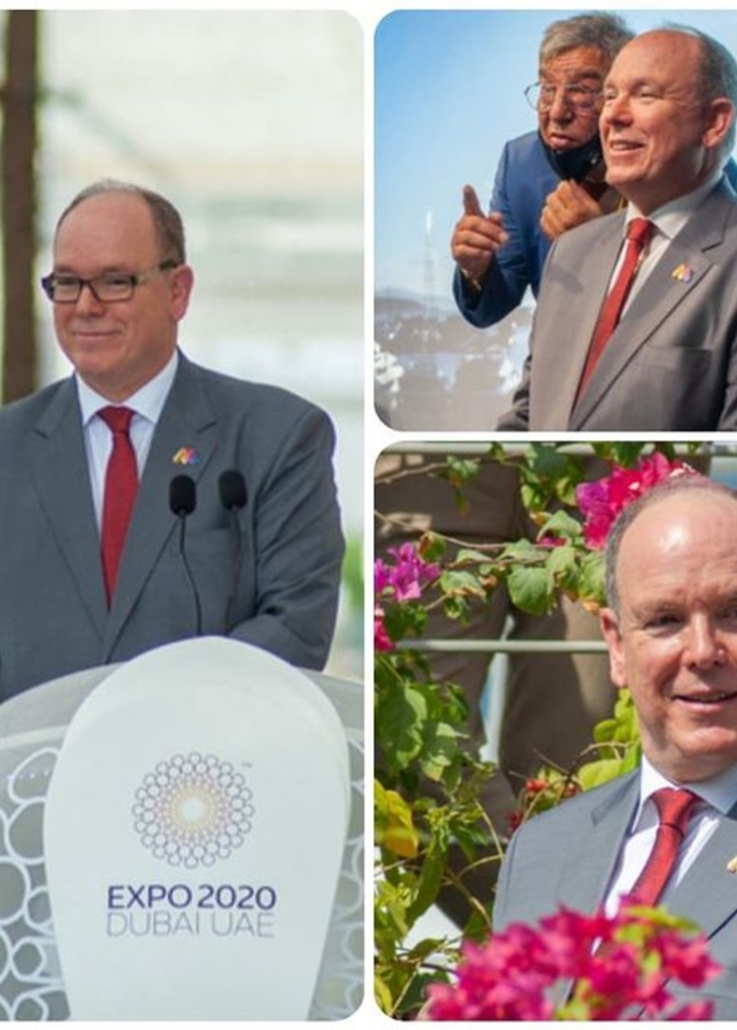 الأمير ألبرت والأميرة ستيفاني يزوران معرض اكسبو دبي