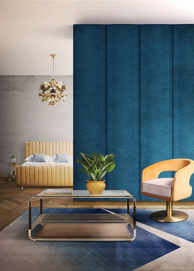 الأزرق في ديكور غرف النوم لهذا الشتاء