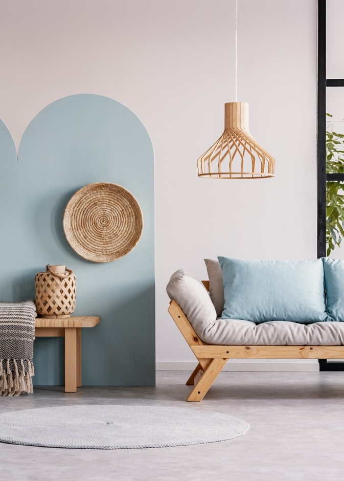 ديكورات بوهو من القش والخشب